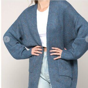 Blue Women's Cardigan Sweater